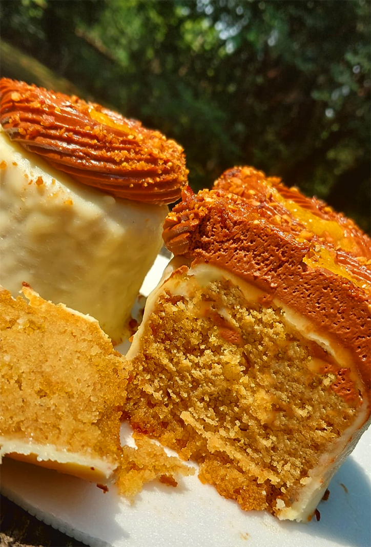 Postre Individual de Cacao y Mango Maracuya