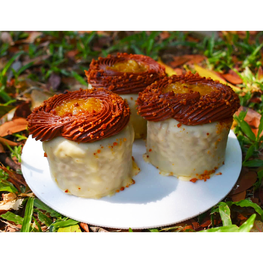 Postre Individual de Cacao y Mango Maracuya